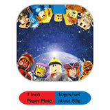 Vaisselle de fête Robot – assiettes en papier joyeux anniversaire