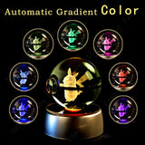 Boule de Cristal Pokémon 3D — Veilleuse LED Pokéball Lumineuse