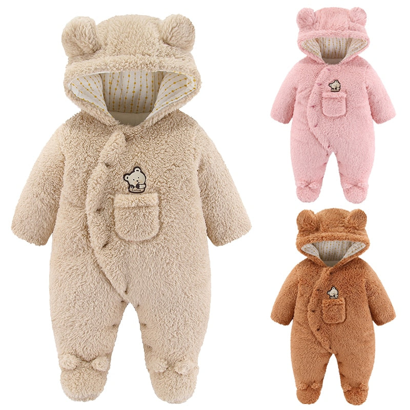 Tutina in peluche con orsetto
