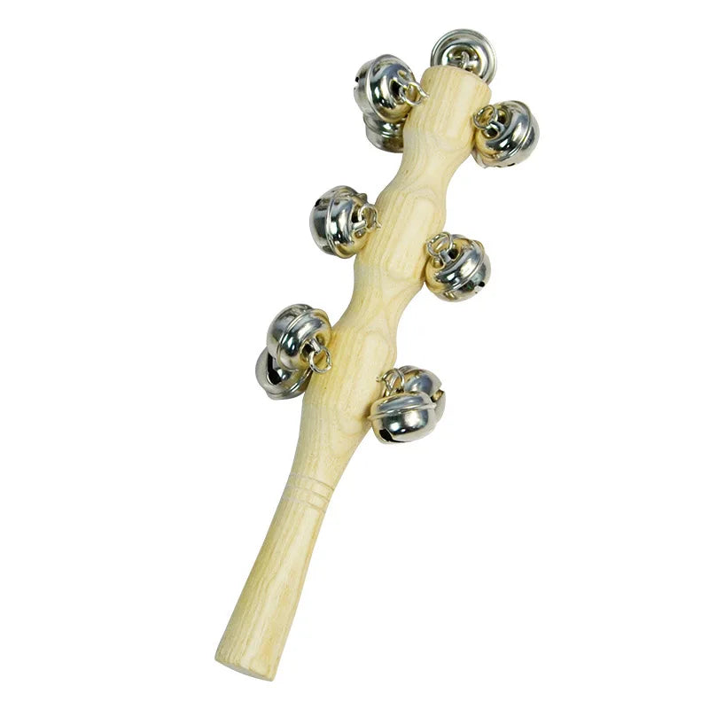 Instrument de musique enfant - jouet en bois Naturel -  BÂTON AVEC CLOCHETTES