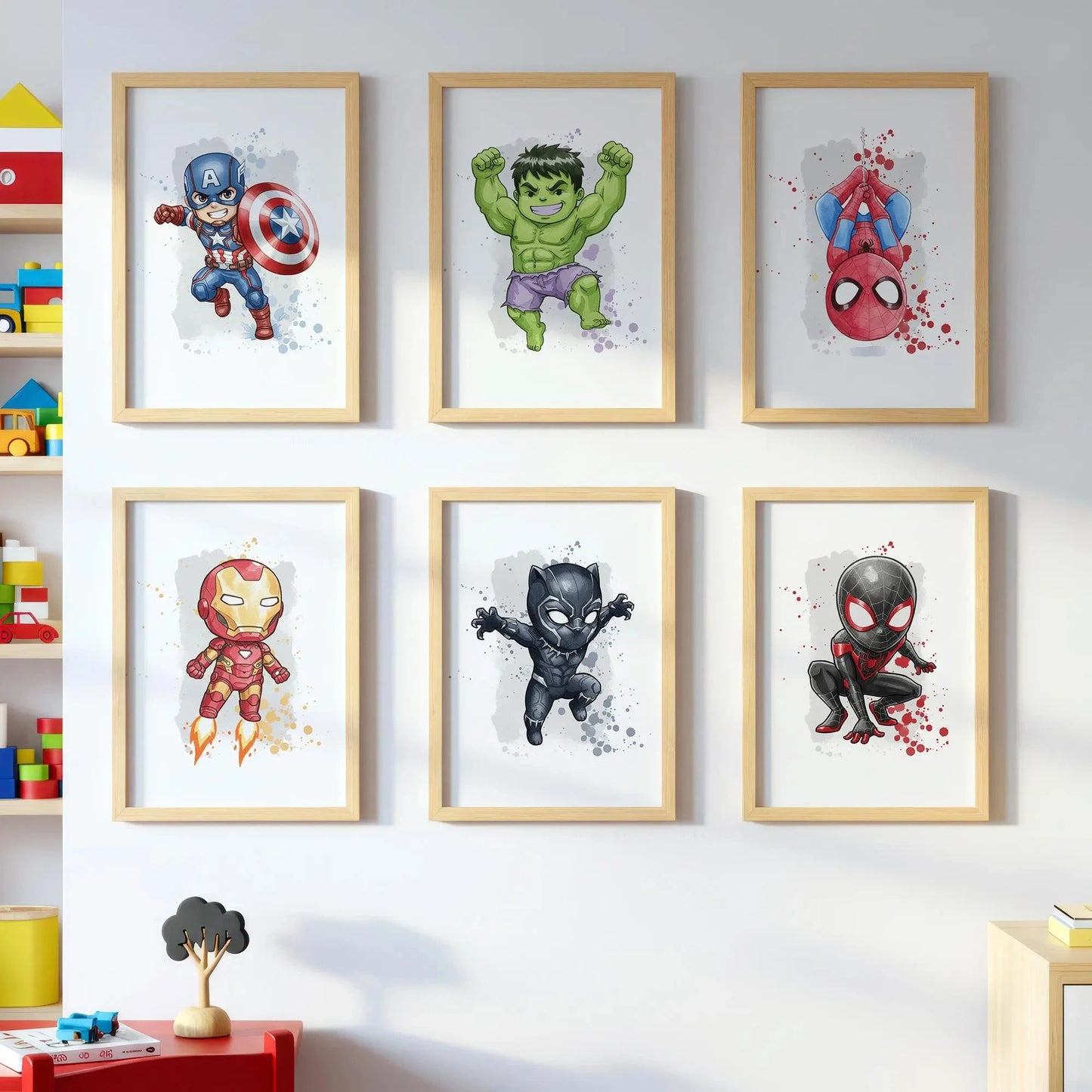 Affiche Spider-Man aquarelle – déco murale héros Marvel