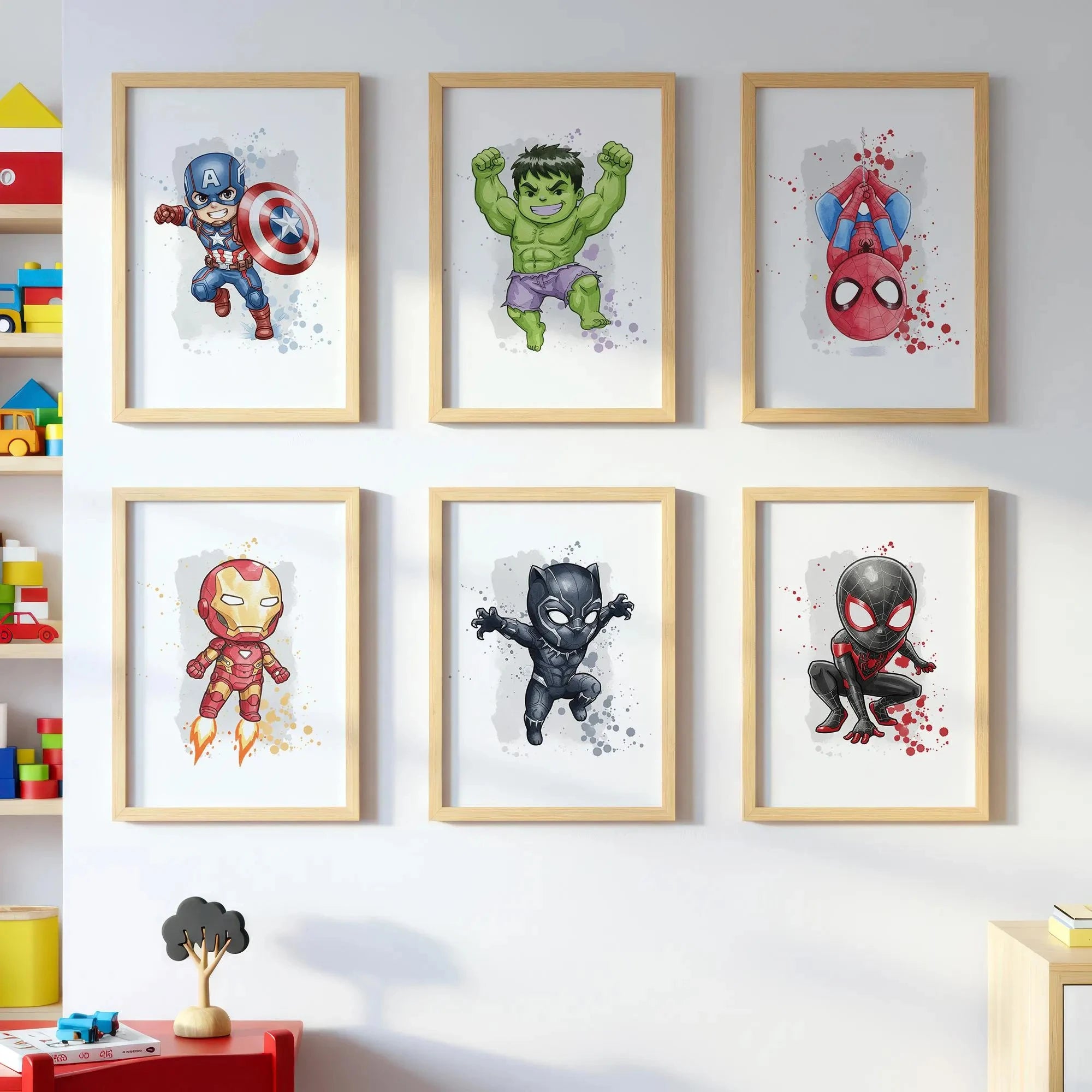 Affiche Spider-Man aquarelle – déco murale héros Marvel