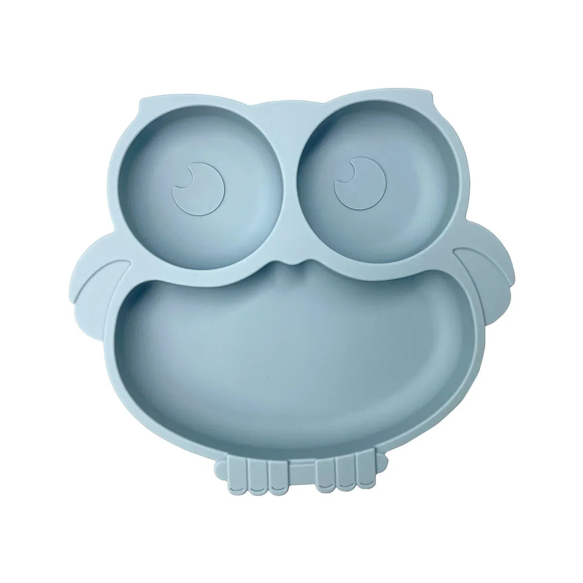 Assiette bébé ventouse avec compartiments - Hibou