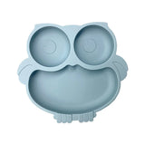 Assiette bébé ventouse avec compartiments - Hibou