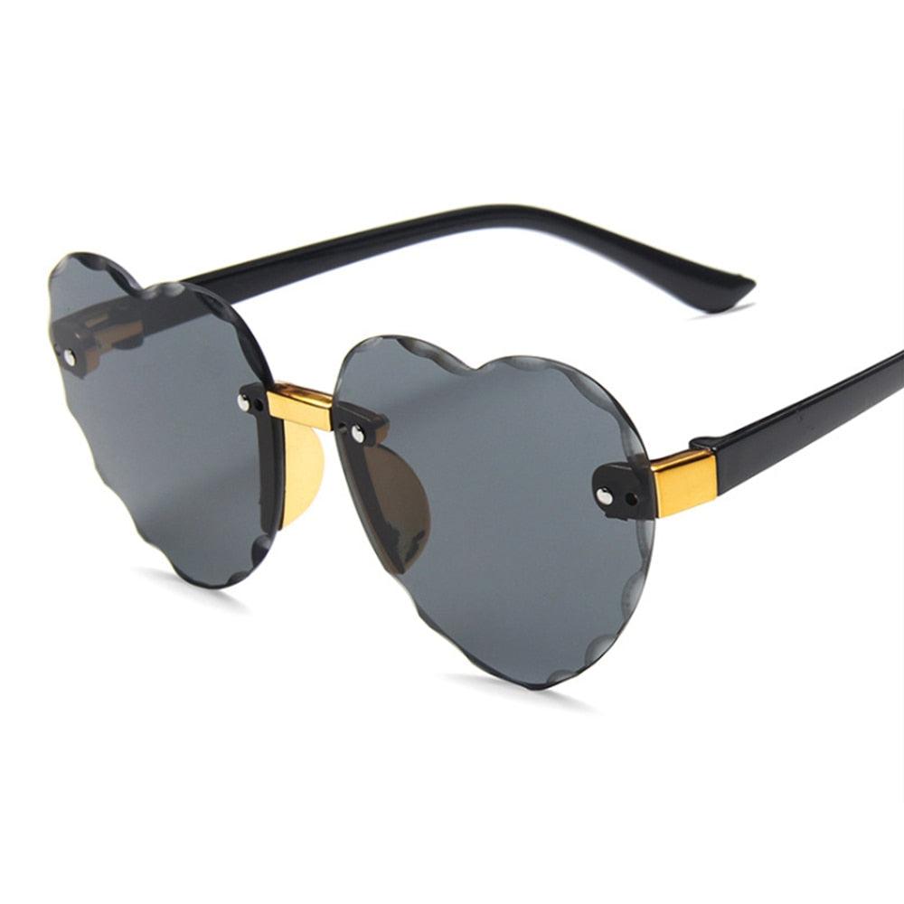 Rimless Heart Sunglasses for Kids