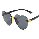 Rimless Heart Sunglasses for Kids