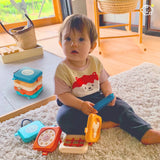 Cube d'activité Montessori – busy board pliable pour bébé