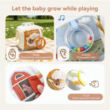 Jouet sensoriel doux pour bébé : livre en tissu, boîte à mouchoirs, couverture de sécurité, cube en peluche, sons froissés, miroir, développement de la motricité fine – 9 styles de jouets