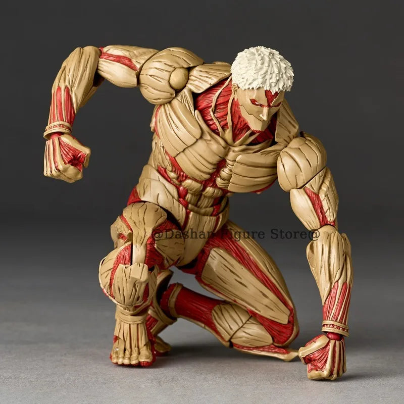 Figurine articulée L'Attaque des Titans Revoltech – Titan Blindé & Titan Originel (16-17 cm)
