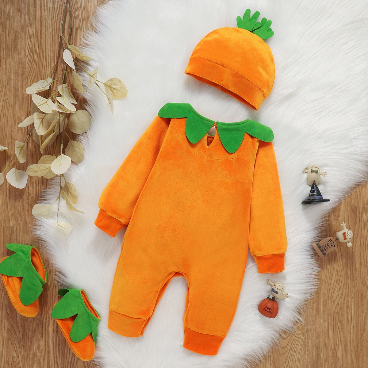 Baby Pumpkin Halloween Costume Set