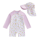 Maillot de Bain Bébé Fille avec Casquette - Lindsay