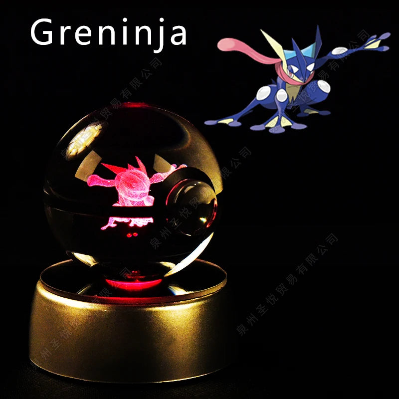 Boule de Cristal Pokémon 3D — Veilleuse LED Pokéball Lumineuse