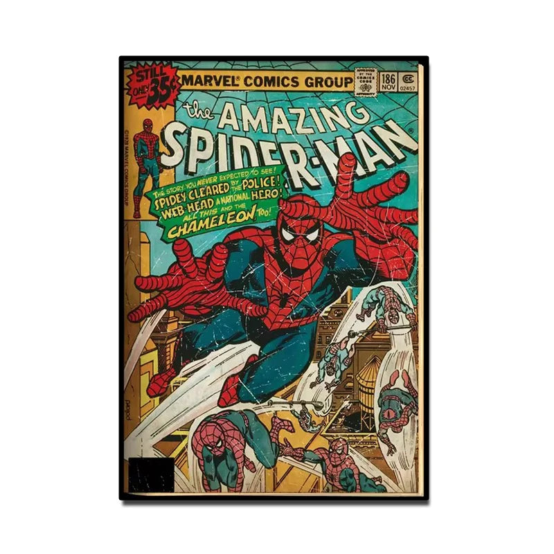Affiche déco Marvel Spider-Man – art mural rétro sur toile