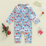 Pyjama bébé sans pieds – imprimé bonnet de Noël