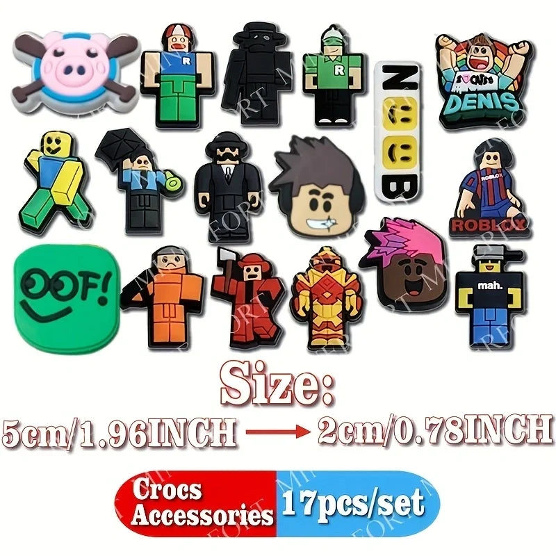Lot Roblox 17 pièces – breloques et sandales à décorer