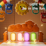 Tapis d'éveil musical et lumineux pour bébé, avec 5 jouets sensoriels détachables, tapis piano à pédales, tapis de jeu pour le temps sur le ventre, montage facile