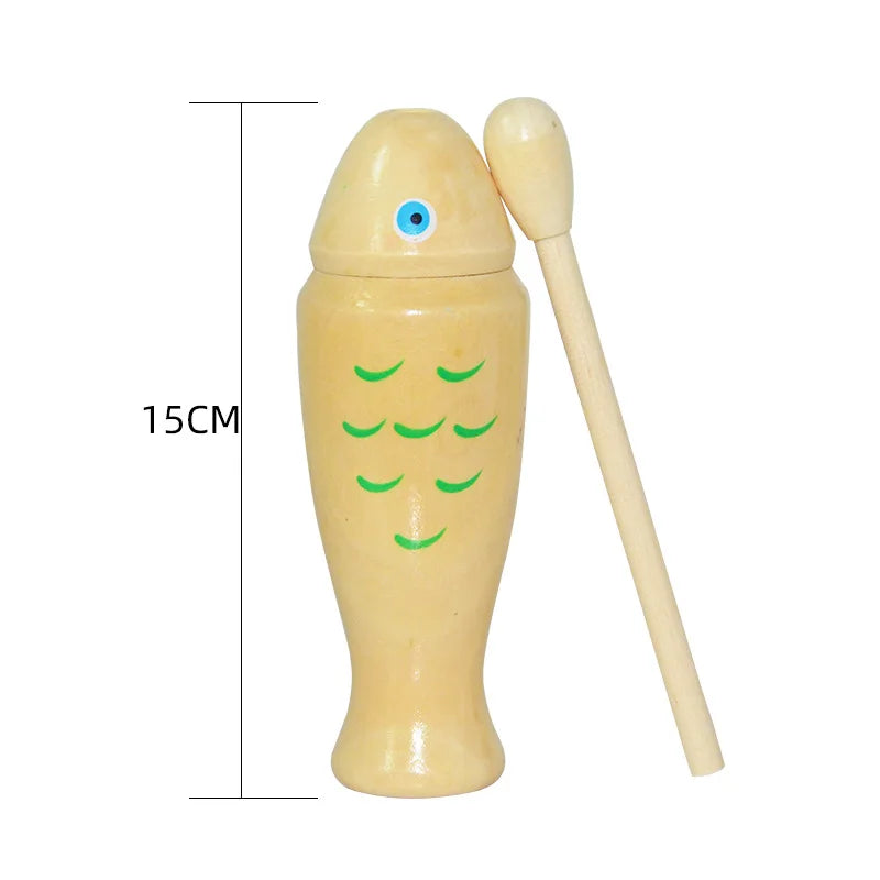 Strumento Musicale per Bambini - Giocattolo in Legno Naturale - LEGNO SONORO PESCE