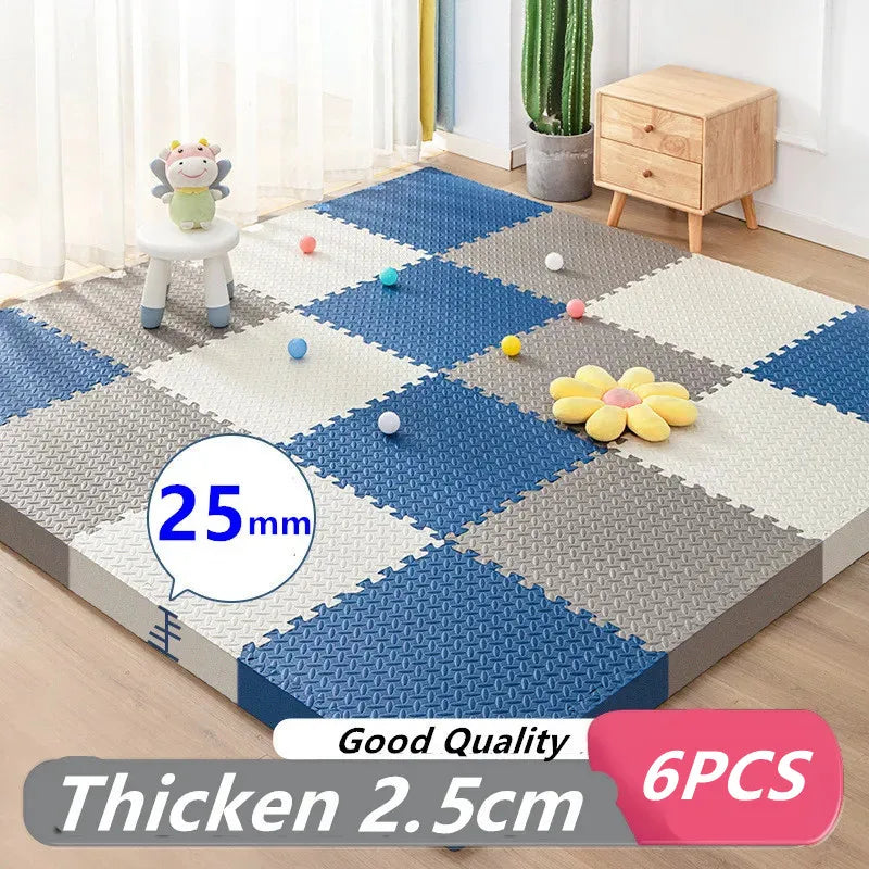 Tatame Gym pour bébés Tapis de jeu Tapis d'activités pour bébé Tapis de jeu 6 pièces Tapis de salle de jeu Tapis de jeu Tapis de bruit de sol Tapis de puzzle