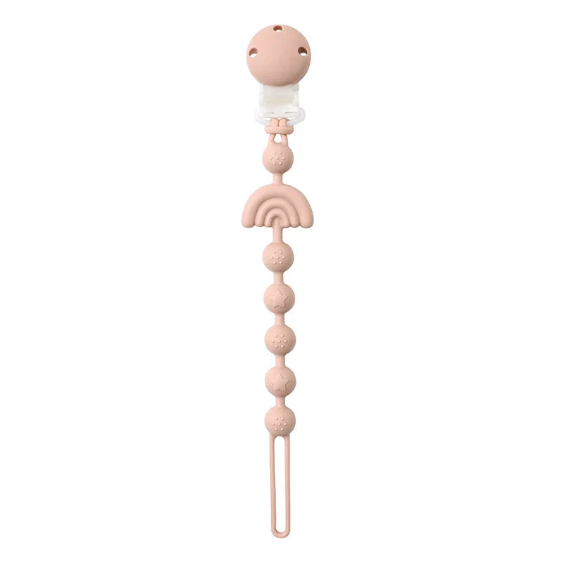 Attache Tétine Silicone - Arc-en-ciel