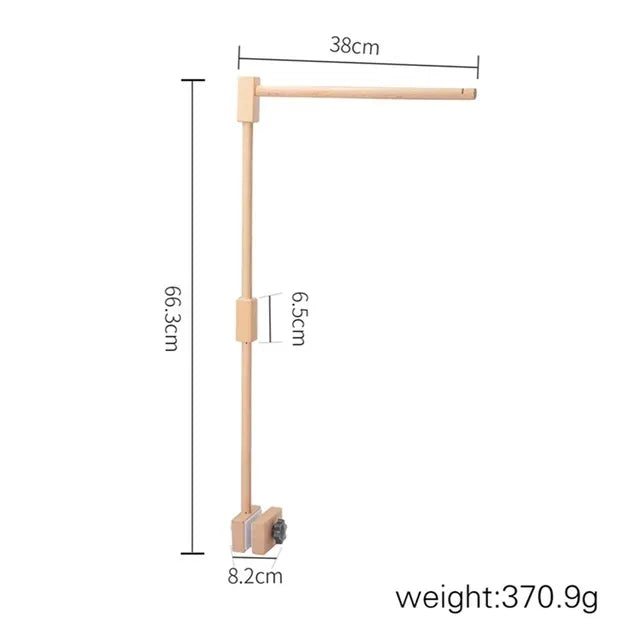 Mobile musical pour lit de bébé en bois, hochets en feutre doux, animaux de dessin animé, boîte à musique pour nouveau-né, jouet suspendu, support de lit, cadeaux pour bébé