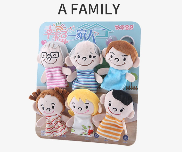 Histoire de la maternelle aides pédagogiques enfants éducation poupées animaux en peluche enfants jouets bébé marionnettes à doigt poupée bébé marionnette à main jouets