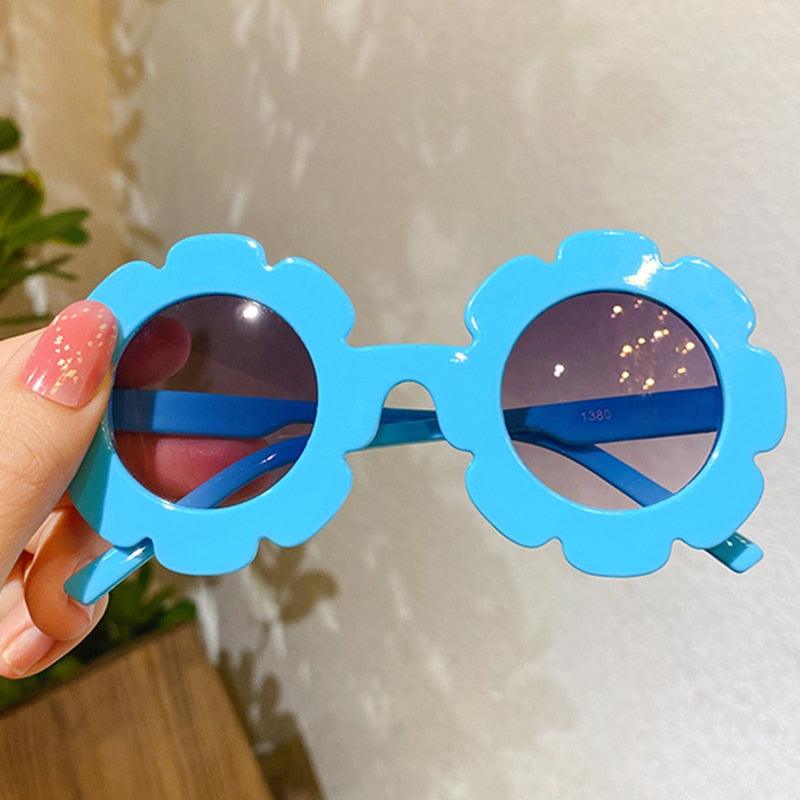Lunettes de soleil à fleurs en acrylique pour enfants