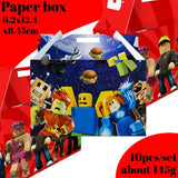Décoration d'anniversaire Roblox – assiettes et set de fête