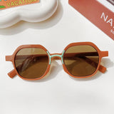 Frosted Vintage Rectangular Sunglasses for Kids