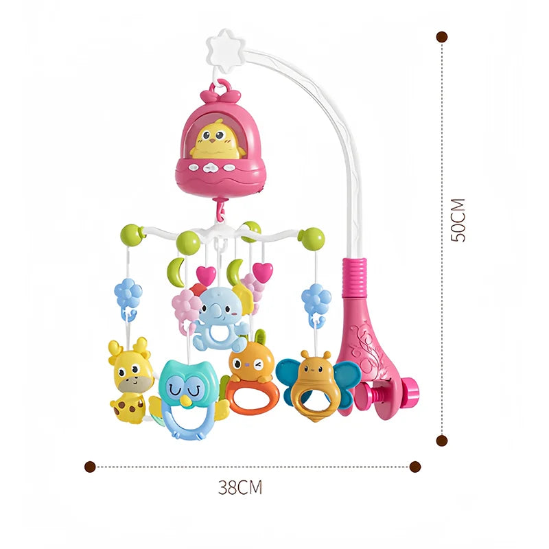 360 °   Oiseau Musical télécommande bébé berceau Mobile rotatif lumière douce lit cloche jouet chronométrage suspendu infantile nouveau-né chevet cadeau