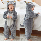 Pyjama de dessin animé dinosaure pour bébé, grenouillères pour tout-petits, olympiques de batterie de nuit, vêtements de nuit, vêtements de nuit, garçons, filles, 0 à 4 ans, hiver