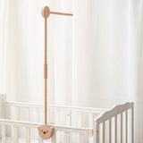 Cloche de lit en bois pour bébé, support courbé, hochets suspendus mobiles, jouets pour nouveau-né, support de boîte à musique, jouet de berceau pour bébé, support de bras, cadeaux