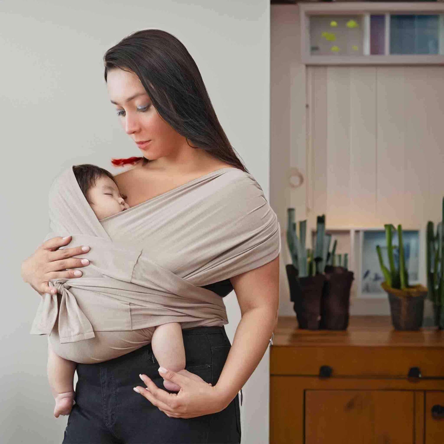 SeleneSling™ Organic Cotton Baby Carrier | Adjustable Baby Wrap