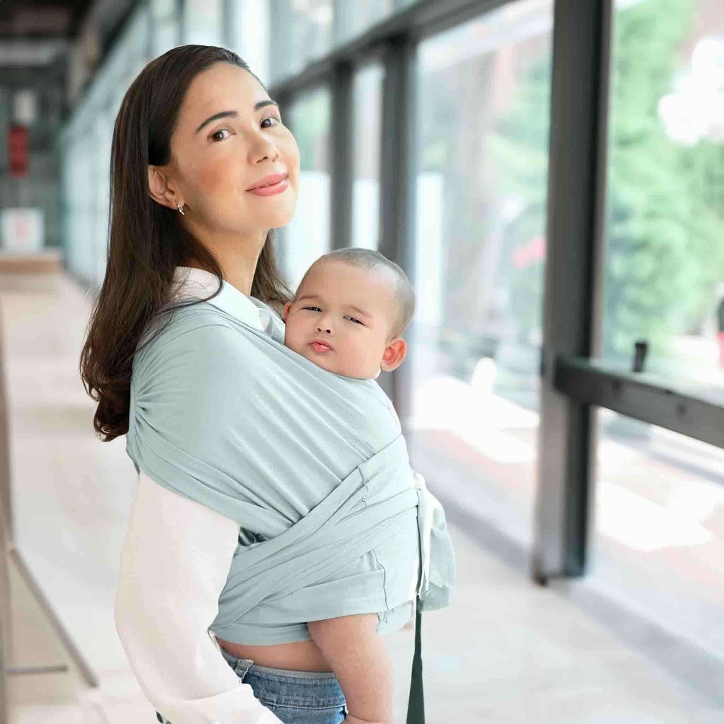 SeleneSling™ Organic Cotton Baby Carrier | Adjustable Baby Wrap