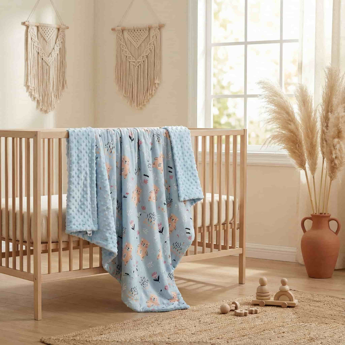Sensory Cloud™ 3D Minky Dot Baby Blanket (Soothing Bubble Texture)