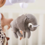 Mobile musical pour lit de bébé en bois, hochets en feutre doux, animaux de dessin animé, boîte à musique pour nouveau-né, jouet suspendu, support de lit, cadeaux pour bébé