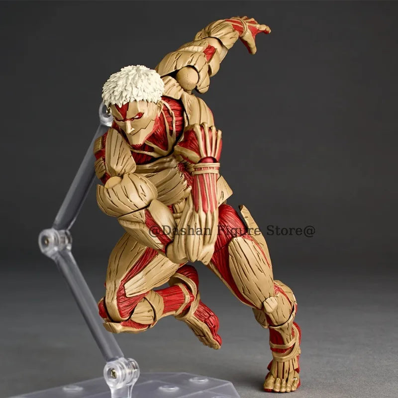 Figurine articulée L'Attaque des Titans Revoltech – Titan Blindé & Titan Originel (16-17 cm)