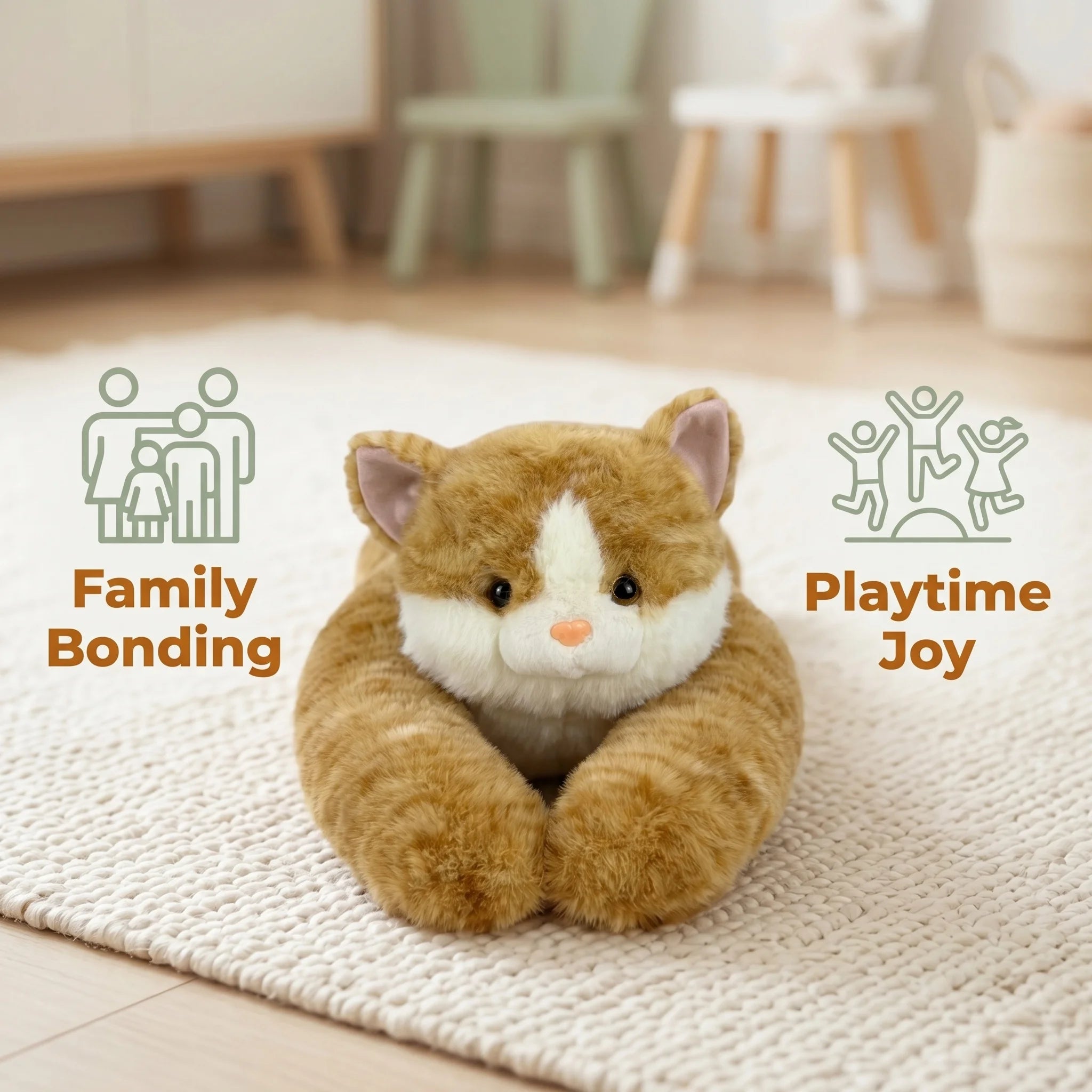 Coussin peluche à longs bras (60-65 cm) – koala, panda, paresseux, dinosaure et plus