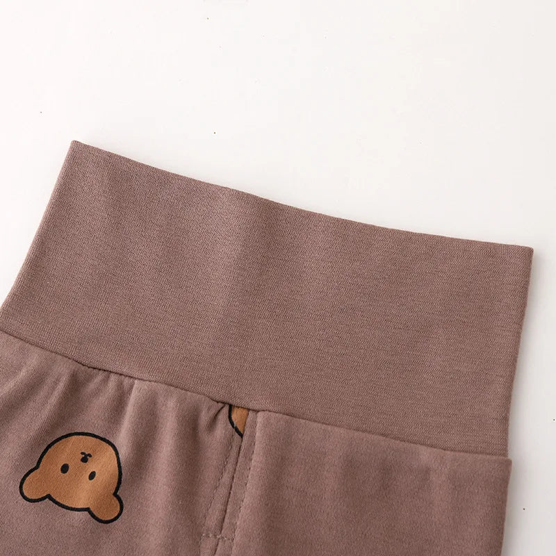 Ensemble pyjama bébé coton – imprimé ours, taille haute