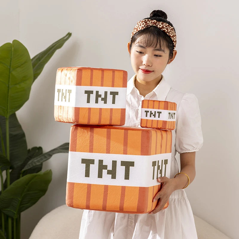 Peluche TNT Minecraft – porte-clés cube doux