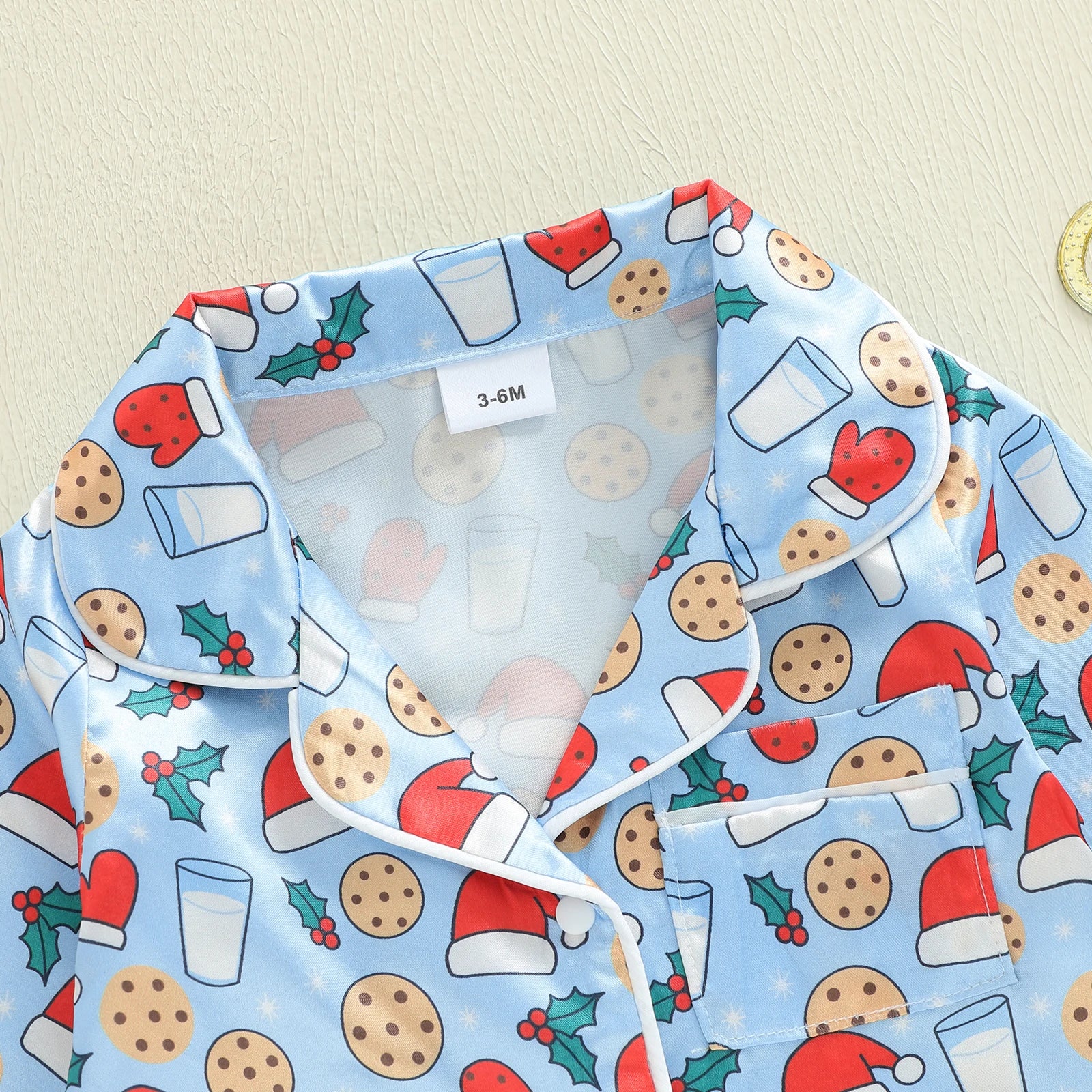 Pyjama bébé sans pieds – imprimé bonnet de Noël