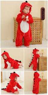 Pyjama de dessin animé dinosaure pour bébé, grenouillères pour tout-petits, olympiques de batterie de nuit, vêtements de nuit, vêtements de nuit, garçons, filles, 0 à 4 ans, hiver