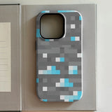 Coque iPhone Creeper – monstre pixel vert Minecraft