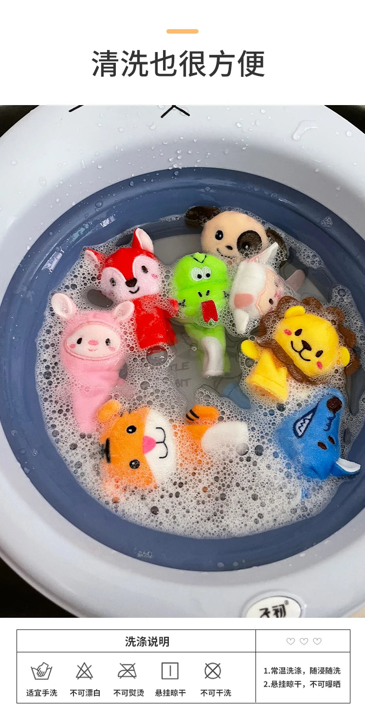 Histoire de la maternelle aides pédagogiques enfants éducation poupées animaux en peluche enfants jouets bébé marionnettes à doigt poupée bébé marionnette à main jouets