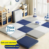Tapis de jeu antidérapant pour bébé rampant, 8 pièces/2.5cm d'épaisseur, tapis de gymnastique insonorisé pour chambre d'enfant et tapis de Puzzle écologique