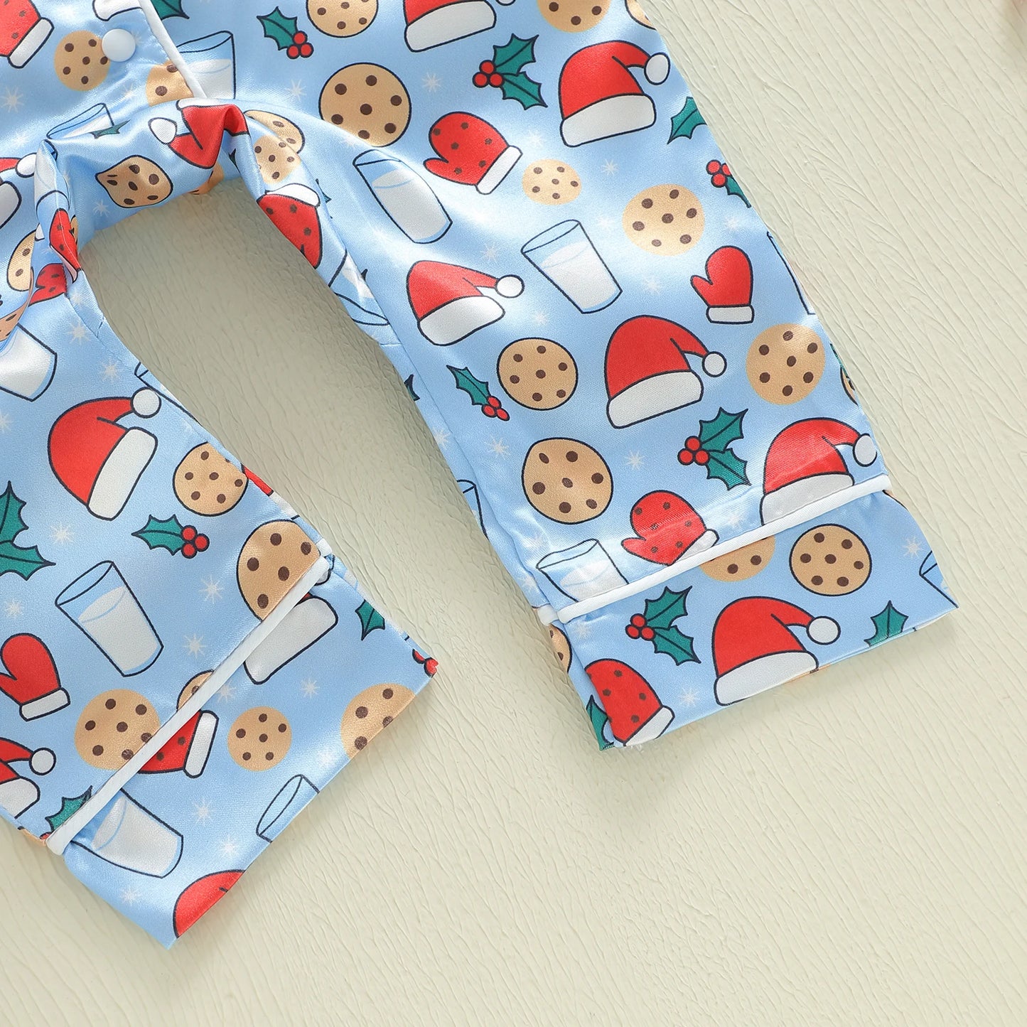Pyjama bébé sans pieds – imprimé bonnet de Noël