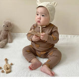 Pyjama bébé en coton – imprimé ours, protège-ventre