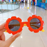 Lunettes de soleil à fleurs en acrylique pour enfants