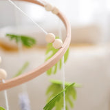 Hochet Mobile pour berceau de bébé de 0 à 12 mois, jouet en feutre de dessin animé, cloche de lit d'animal de forêt, support en bois suspendu, jouet Mobile pour nouveau-né
