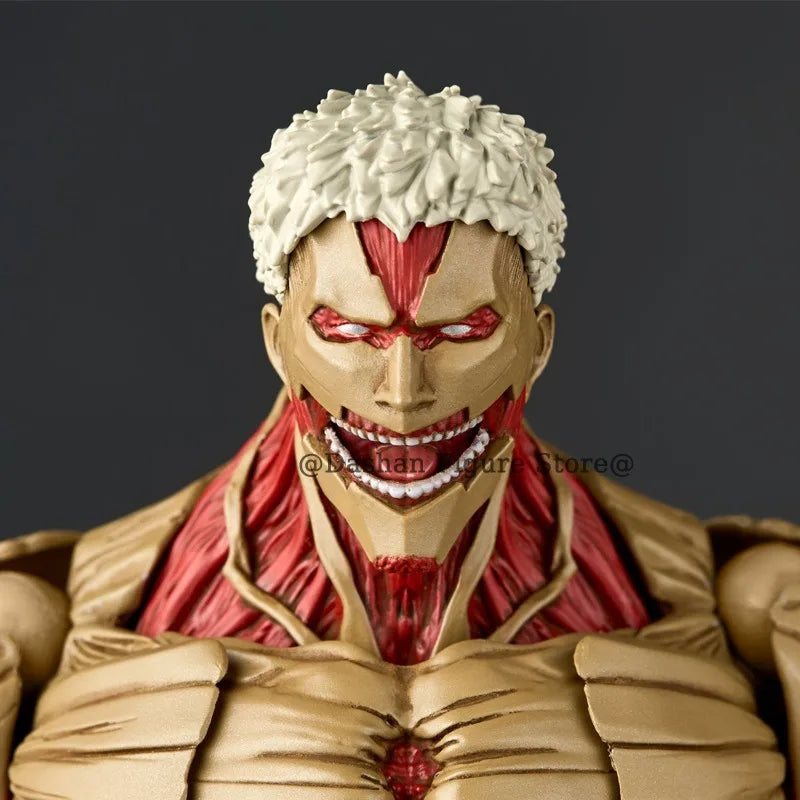 Figurine articulée L'Attaque des Titans Revoltech – Titan Blindé & Titan Originel (16-17 cm)