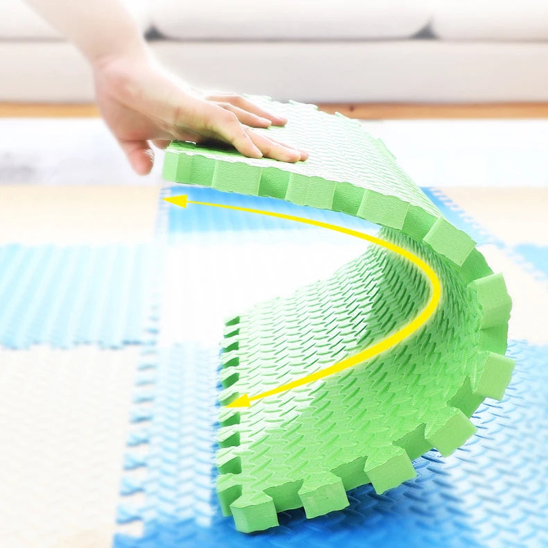 Tapis de jeu antidérapant pour bébé rampant, 8 pièces/2.5cm d'épaisseur, tapis de gymnastique insonorisé pour chambre d'enfant et tapis de Puzzle écologique
